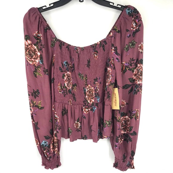 Deco Rose Square-Neck Smocked Top XS - Picture 4 of 8